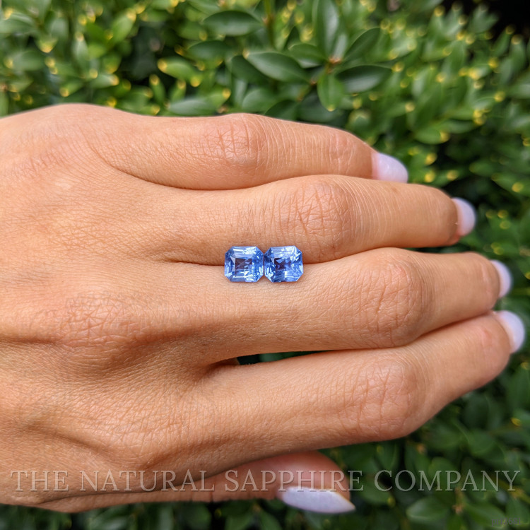 3.46 Ct.Tw. Blue Sapphire Pair from Ceylon (Sri Lanka)