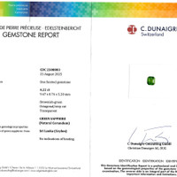 9.27 Ct.Tw.Total Carat Weight Green Sapphire Pair from Ceylon (Sri Lanka) Scan Report