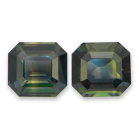 9.27&nbsp;Ct.Tw.Total Carat Weight Brownish Green Sapphire Pair from Ceylon (Sri Lanka) Video