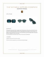 4.96 Ct.Tw.Total Carat Weight Bluish Green Sapphire Pair from Ceylon (Sri Lanka) Appraisal