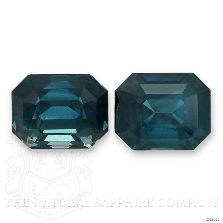 4.96 Ct.Tw. Bluish Green Sapphire Pair from Ceylon (Sri Lanka)