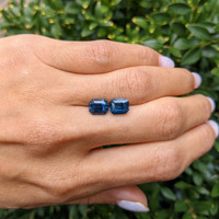 4.96&nbsp;Ct.Tw.Total Carat Weight Bluish Green Sapphire Pair from Ceylon (Sri Lanka) Life Style