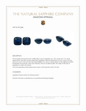 3.62 Ct.Tw.Total Carat Weight Blue Sapphire Pair from Ceylon (Sri Lanka) Appraisal