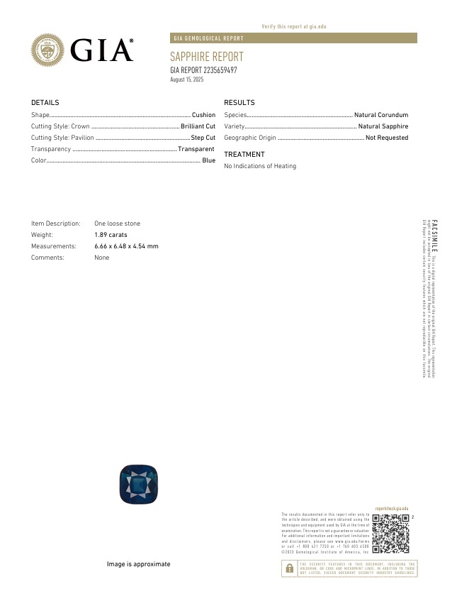 3.62 Ct.Tw. Blue Sapphire Pair from Ceylon (Sri Lanka)