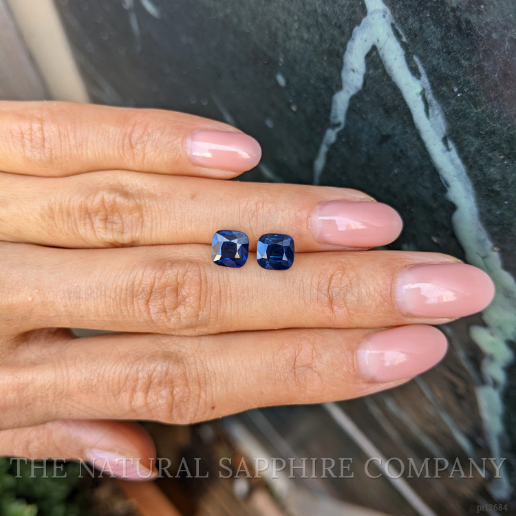 3.62 Ct.Tw. Blue Sapphire Pair from Ceylon (Sri Lanka)
