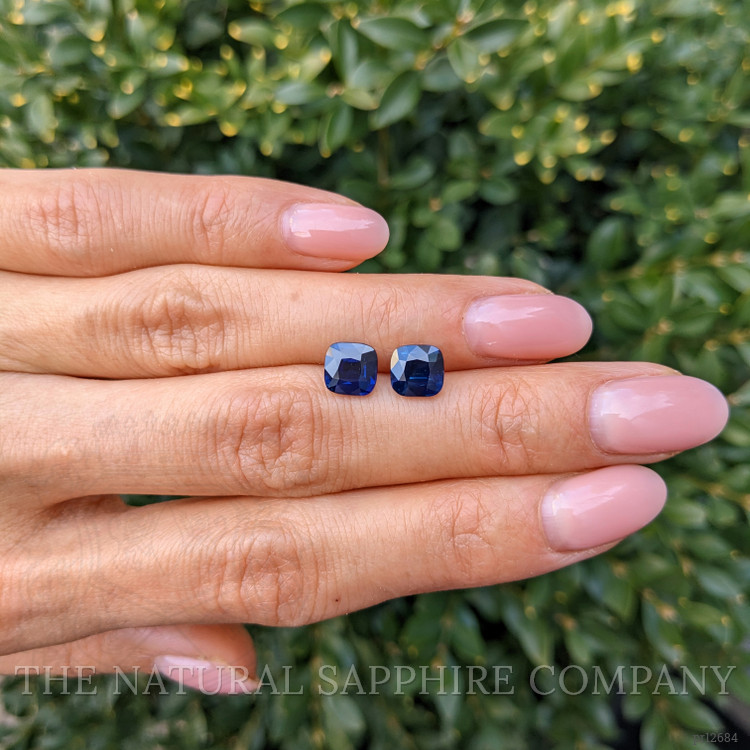3.62 Ct.Tw. Blue Sapphire Pair from Ceylon (Sri Lanka)