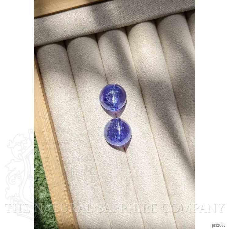 30.43 Ct.Tw. Cabochon Tanzanite Pair from Tanzania
