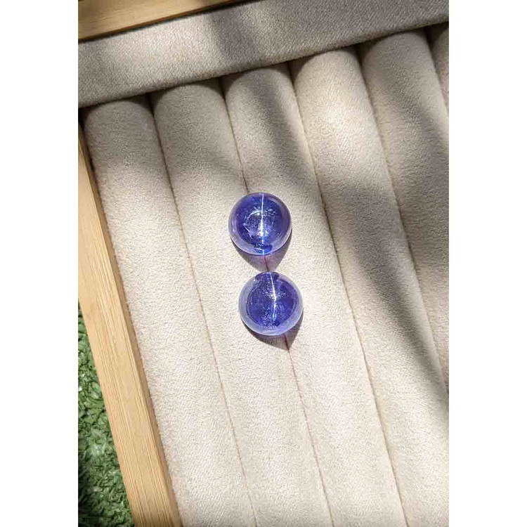 30.43 Ct.Tw. Cabochon Tanzanite Pair from Tanzania