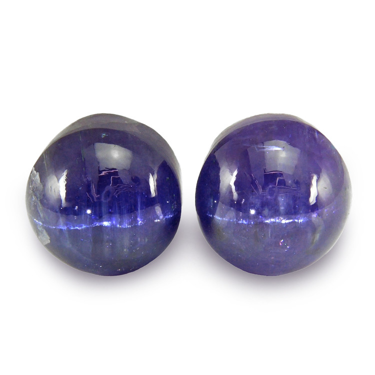 80.00 Ct.Tw. Cabochon Tanzanite Pair from Tanzania
