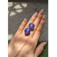 80.00&nbsp;Ct.Tw.Total Carat Weight Violetish Blue Cabochon Tanzanite Pair from Tanzania Life Style