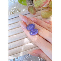 34.74 Ct.Tw.Total Carat Weight Violet Cabochon Tanzanite Pair from Tanzania Life Style