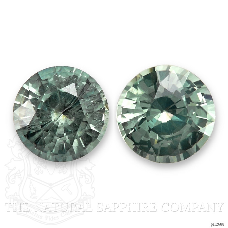 0.92 Ct.Tw. Bluish Green Sapphire Pair from Madagascar