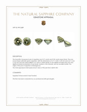 1.15 Ct.Tw.Total Carat Weight Yellowish Green Sapphire Pair from Madagascar Appraisal