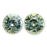 0.87&nbsp;Ct.Tw.Total Carat Weight Bluish Green Sapphire Pair from Madagascar Video