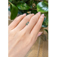 0.87 Ct.Tw.Total Carat Weight Bluish Green Sapphire Pair from Madagascar Life Style