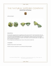 1.07 Ct.Tw.Total Carat Weight Yellowish Green Sapphire Pair from Madagascar Appraisal