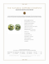 1.07 Ct.Tw.Total Carat Weight Yellowish Green Sapphire Pair from Madagascar Scan Report