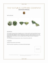 0.86&nbsp;Ct.Tw.Total Carat Weight Green Sapphire Pair from Madagascar Appraisal