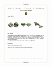 0.86 Ct.Tw.Total Carat Weight Green Sapphire Pair from Madagascar Appraisal