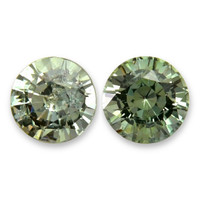 0.86&nbsp;Ct.Tw.Total Carat Weight Green Sapphire Pair from Madagascar Video