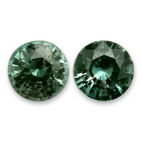 1.03 Ct.Tw.Total Carat Weight Bluish Green Sapphire Pair from Madagascar Video