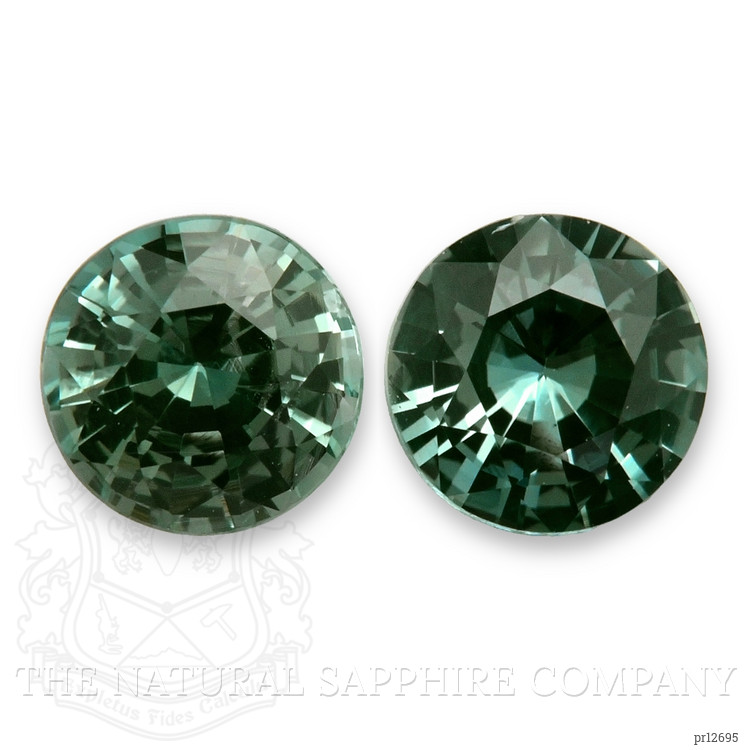 1.03 Ct.Tw. Bluish Green Sapphire Pair from Madagascar