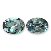 1.14&nbsp;Ct.Tw.Total Carat Weight Greenish Blue Sapphire Pair from Madagascar Video
