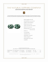 0.95 Ct.Tw.Total Carat Weight Bluish Green Sapphire Pair from Madagascar Scan Report