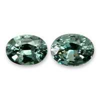 0.95&nbsp;Ct.Tw.Total Carat Weight Bluish Green Sapphire Pair from Madagascar Video
