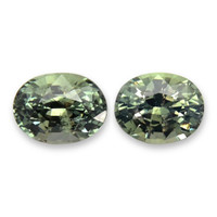 1.33 Ct.Tw.Total Carat Weight Green Sapphire Pair from Madagascar Video