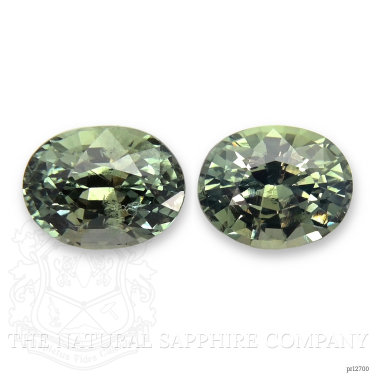 1.33 Ct.Tw. Green Sapphire Pair from Madagascar