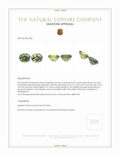 1.27 Ct.Tw.Total Carat Weight Yellowish Green Sapphire Pair from Madagascar Appraisal