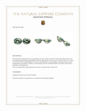 1.30 Ct.Tw.Total Carat Weight Yellowish Green Sapphire Pair from Madagascar Appraisal
