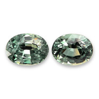 1.30 Ct.Tw.Total Carat Weight Yellowish Green Sapphire Pair from Madagascar Video
