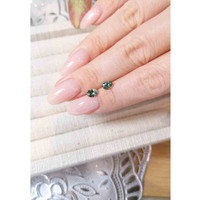 1.30 Ct.Tw.Total Carat Weight Yellowish Green Sapphire Pair from Madagascar Life Style