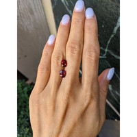 3.80 Ct.Tw.Total Carat Weight Ruby Pair from Mozambique Life Style