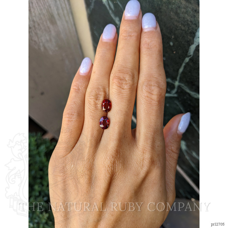 3.80 Ct.Tw. Ruby Pair from Mozambique