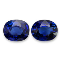 1.55&nbsp;Ct.Tw.Total Carat Weight Blue Sapphire Pair from Ceylon (Sri Lanka) Video