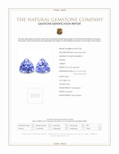 0.55 Ct.Tw.Total Carat Weight Tanzanite Pair from Tanzania Scan Report