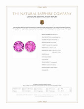2.10 Ct.Tw.Total Carat Weight Pink Sapphire Pair from Ceylon (Sri Lanka) Scan Report