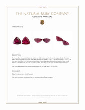 0.83 Ct.Tw.Total Carat Weight Pinkish Red Ruby Pair from Mozambique Appraisal