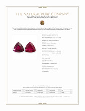 0.83 Ct.Tw.Total Carat Weight Pinkish Red Ruby Pair from Mozambique Scan Report