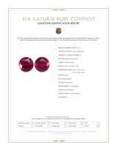 2.11 Ct.Tw.Total Carat Weight Pinkish Red Ruby Pair from Mozambique Scan Report