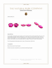 0.68 Ct.Tw.Total Carat Weight Pinkish Red Ruby Pair from Mozambique Appraisal