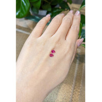 0.68 Ct.Tw.Total Carat Weight Ruby Pair from Mozambique Life Style