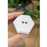 0.68 Ct.Tw.Total Carat Weight Ruby Pair from Mozambique Life Style