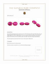 0.75&nbsp;Ct.Tw.Total Carat Weight Ruby Pair from Mozambique Appraisal