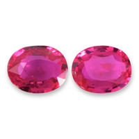 0.75 Ct.Tw.Total Carat Weight Ruby Pair from Mozambique Video
