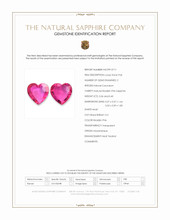 0.76 Ct.Tw.Total Carat Weight Reddish Pink Sapphire Pair from Mozambique Scan Report