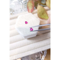 0.76 Ct.Tw.Total Carat Weight Reddish Pink Sapphire Pair from Mozambique Life Style